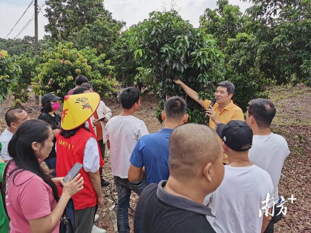 连国荣向农户传授种植经验。