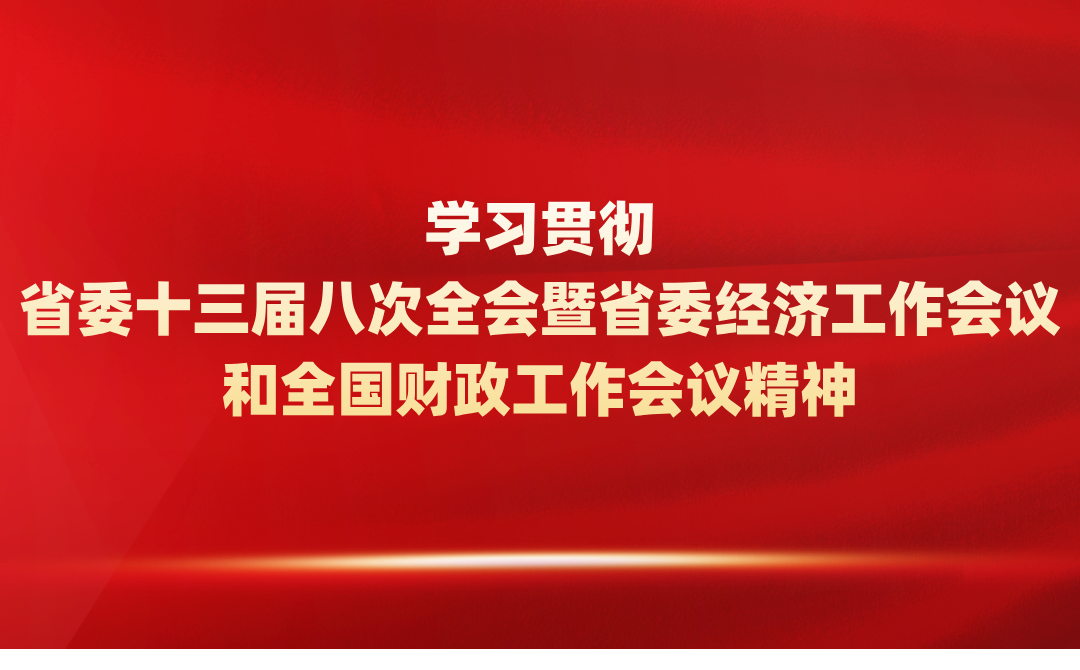 广东省财政厅深入学习贯彻省委十三届八次全会暨省委经济工作会议和全国财政工作会议精神
